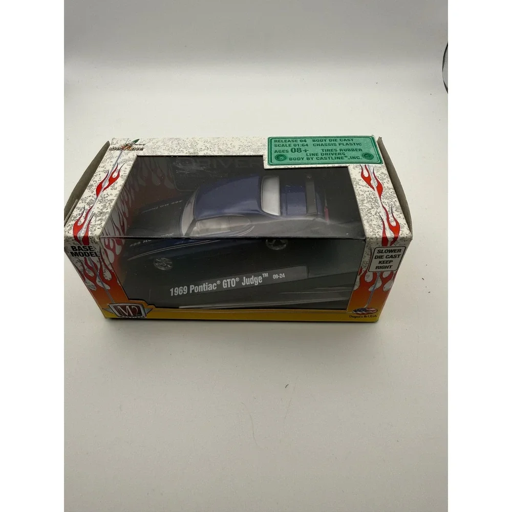 M2 Machines Drivers 1969 Pontiac GTO Judge Blue 1:64 Diecast Car Release